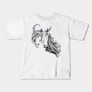 Conjoined Unicorns Kids T-Shirt